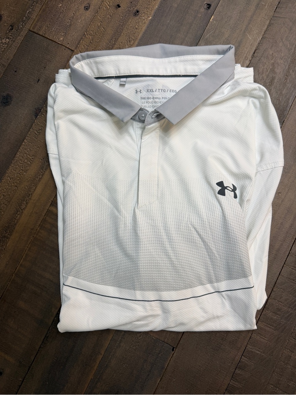 Under Armour White Men's Iso-chill Graphic Golf Polo